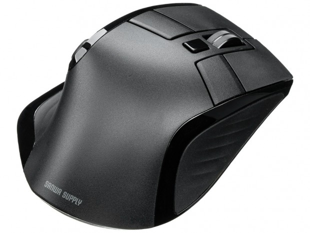 接続モードやバッテリー残量がわかる液晶付きエルゴノミクス形状マウス
