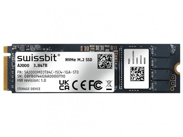 停電保護やAES-256暗号化に対応、Swissbitの産業向けPCIe Gen4 SSD「A2000」シリーズ