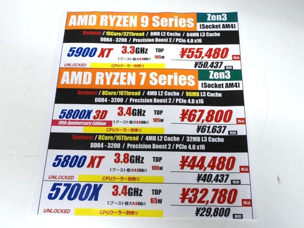 AMD「Ryzen 7 5800X3D」発売