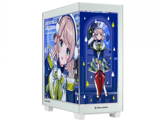 GALLERIA、描き下ろしイラスト採用「しぐれうい」コラボピラーレスPC計3機種発売