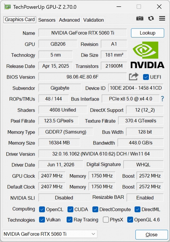 AORUS RTX 5060 Ti AI BOX