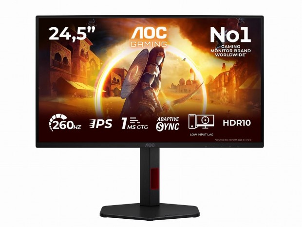 AOC、最大260Hzのオーバークロック表示が可能な24.5型フルHDゲーミング液晶「25G4ZR」