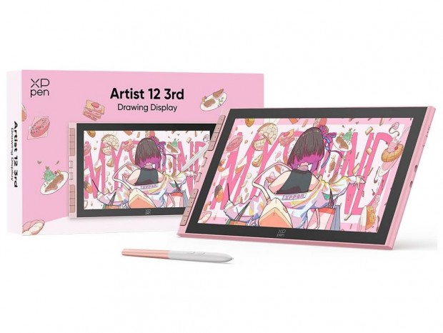 XPPen、16,384筆圧対応の液晶ペンタブレット「Artist 12 3rd」に新色ピンク追加