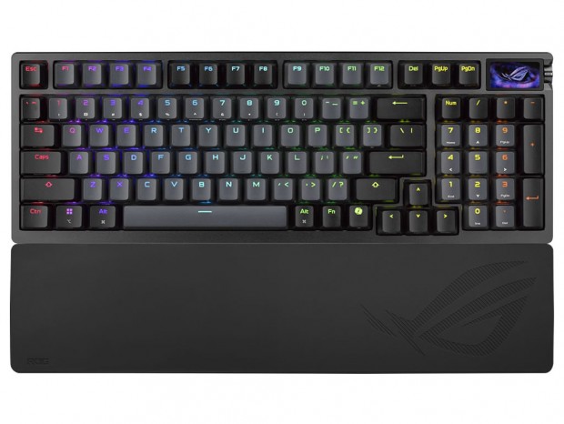 OLEDディスプレイと8Kポーリング対応「ROG Azoth 96 HE Lite」にブラックモデル追加