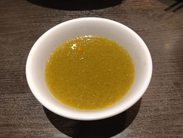 「ラーメン大至」の「冷やしつけ麺塩　夏みかん」