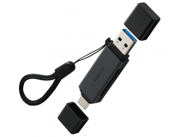 エレコム、SD/microSDを同時利用できるUSB Type-C/A両対応カードリーダー
