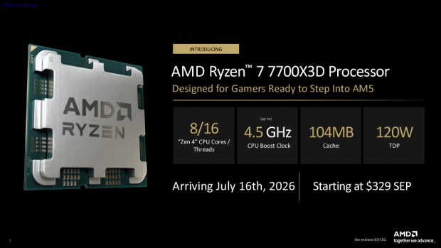 Ryzen 7 7700X3D