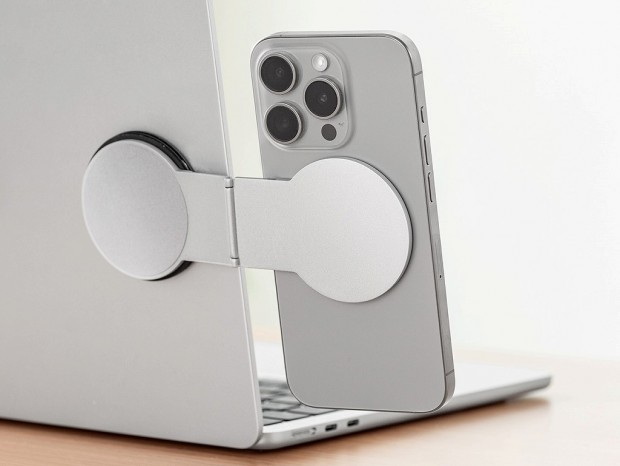 サンワダイレクト、ノートPCの画面横にスマホを固定できるMagSafe対応ホルダー