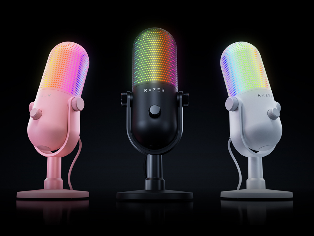 32bit DSPを内蔵したゲーミングUSBマイク「Razer Seiren V3 Chroma 32