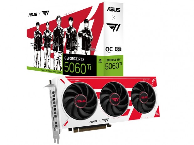 ASUS、LoL世界王者「T1」コラボの特別仕様GeForce RTX 5070 / 5060 Ti発売