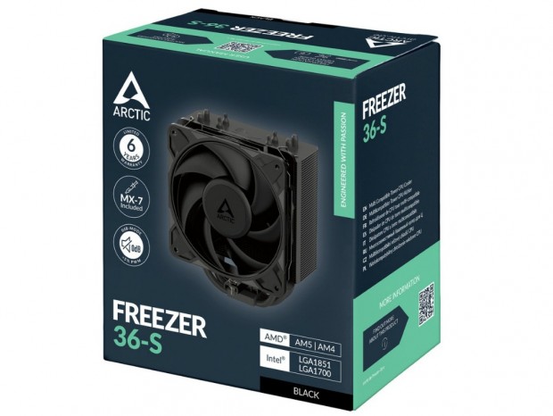 Arctic、税込3,280円のスリムサイドフローCPUクーラー「Freezer-36-S-Black」