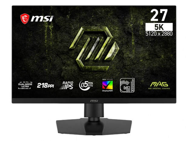 5KとWQHD/300Hzを切り替えられる26.9型ディスプレイ、MSI「MAG 271KPD7」