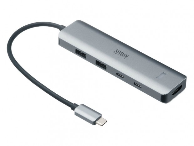 LEDの色で解像度がわかるHDMI付きUSB Type-Cハブがサンワサプライから