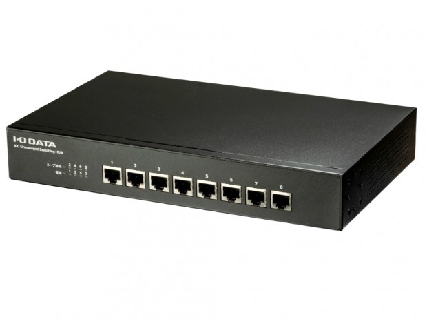 アイオーデータ、全ポート10GBASE-T対応ファンレススイッチングハブ「BSH-XG」シリーズ