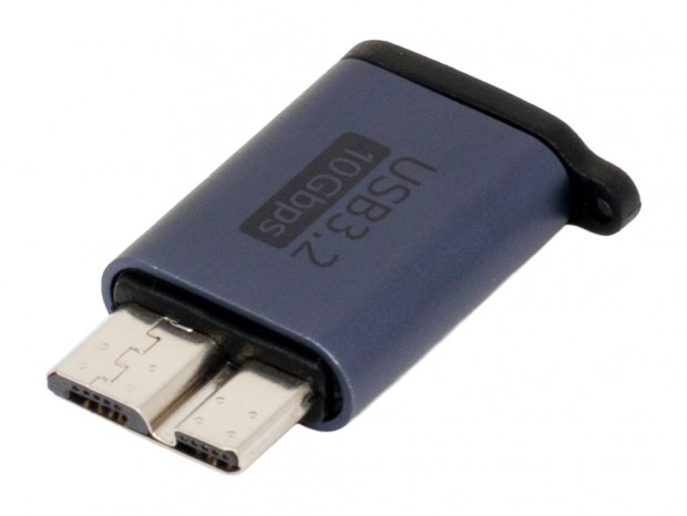 USB Type-CケーブルをUSB 3.2 Micro-Bデバイスに接続できるアダプタ