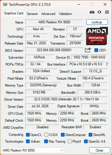 Radeon RX 9050