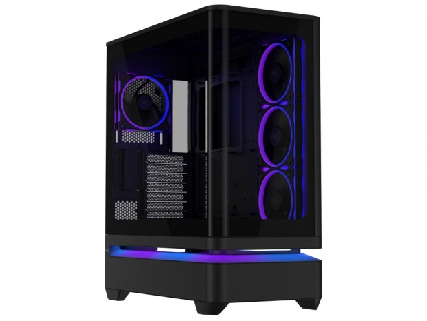 曲面ガラスとスロットベント採用のPCケース、ASUS「Prime AP304」