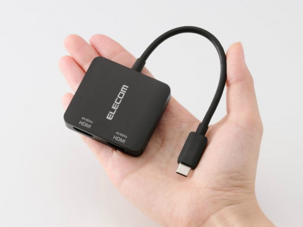 2ポートのHDMIを増設できるUSB Type-C変換アダプターがエレコムから