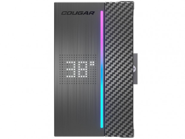 デジタルディスプレイ搭載のスリムサイドフローCPUクーラー、COUGAR「FRZ 412 ARGB」