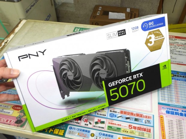 PNY「GeForce RTX 5070 12GB OC SLIM」が発売