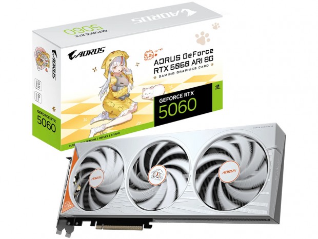 神鷹凛を描いたGIGABYTE「AORUS GeForce RTX 5060 ARI 8G」が正式発表