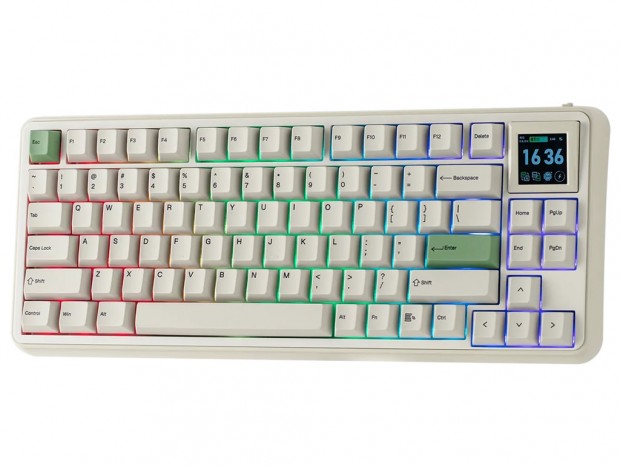 着脱式1.54インチ液晶を搭載、EPOMAKERの75％キーボード「RT75」