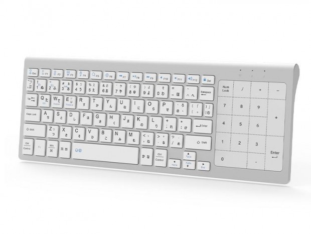 タッチパッド・テンキー一体型ワイヤレスキーボード