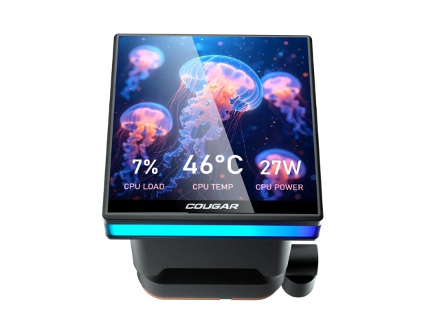 3.95インチスクエアIPSを搭載するAIO水冷、COUGAR「LQX PRO 360 ARGB」