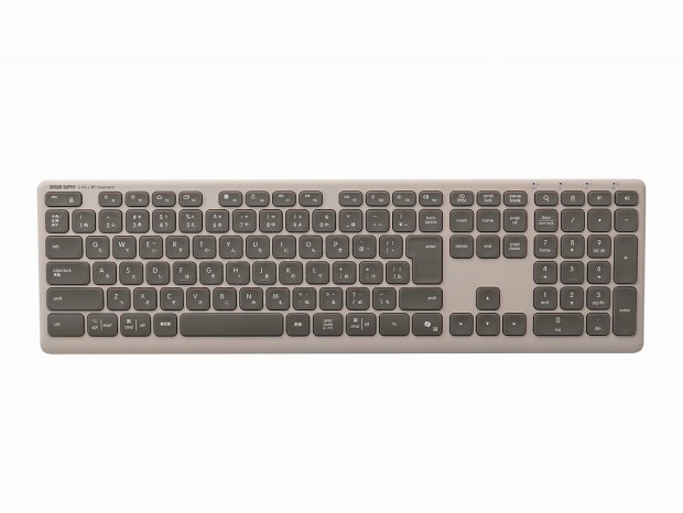 サンワダイレクト、2.4GHz/Bluetoothのデュアルワイヤレスに対応したスリムキーボード