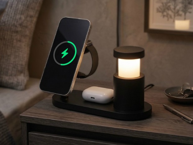 3台同時に力強く充電できるワイヤレス充電器