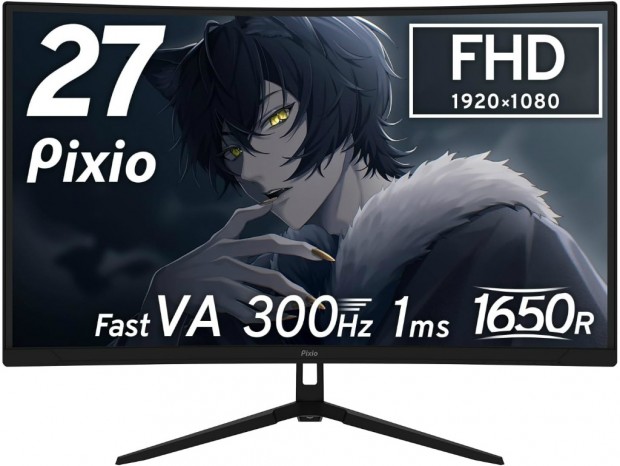 【Amazon スマイルSale】300Hz/1msの湾曲ゲーミング液晶、Pixio「PXC279 Wave」が29％オフ