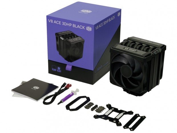 Cooler Master、3DHP+SCCHP搭載サイドフロー空冷クーラー「V8 ACE 3DHP Black」発売