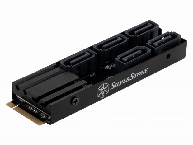 SilverStone、M.2スロットにSATAポート×5を増設可能な変換アダプタ