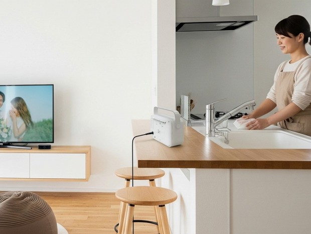 ラジオも搭載、テレビの音を離れた場所からワイヤレスで聴ける手元スピーカー