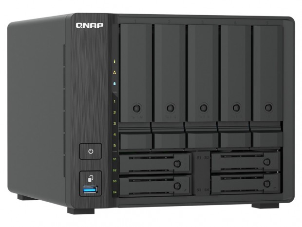 5基のHDD＋4基のU.2 NVMe SSDを搭載できる、QNAPの9ベイNAS「TS-h966TX」