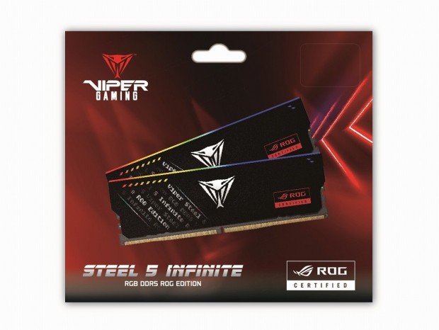 Patriot、最大7,600MT/s動作のコラボメモリ「Viper Steel 5 Infinite RGB DDR5 ROG Edition」