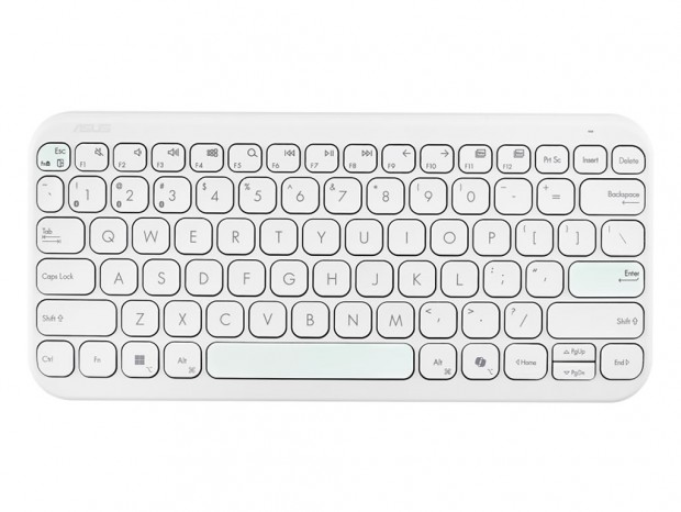 3台とペアリングできる打鍵音50dB未満の薄型キーボード、ASUS「KW100」