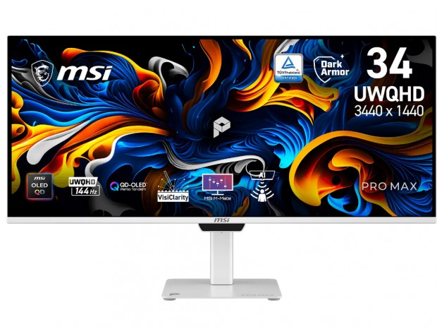 MSI、第5世代QD-OLED採用34型UWQHDディスプレイ「PRO MAX 341QPXW14G」など2種