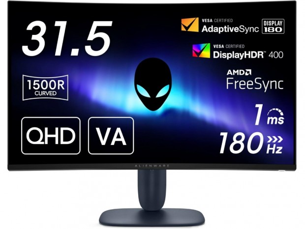 【Amazonタイムセール】デルの180Hz/1ms対応31.5型曲面WQHDディスプレイが税込29,980円