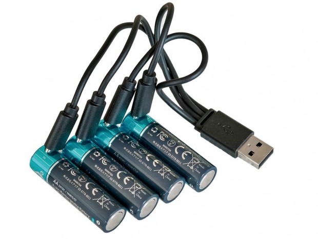 エアリア、Type-Cケーブルで直接充電できる単3/4形リチウムイオン充電池