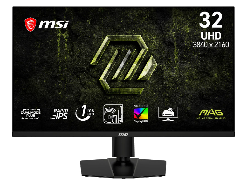 4K/165HzとフルHD/480Hz対応の31.5型ゲーミングディスプレイ、MSI「MAG