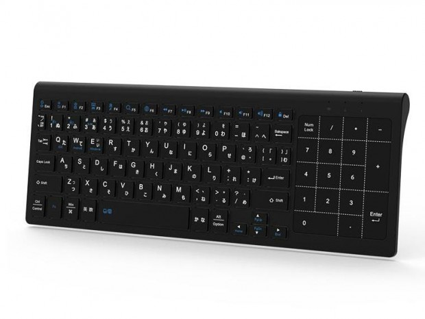タッチパッド・テンキー一体型の薄型ワイヤレスキーボードがLivelyLifeから