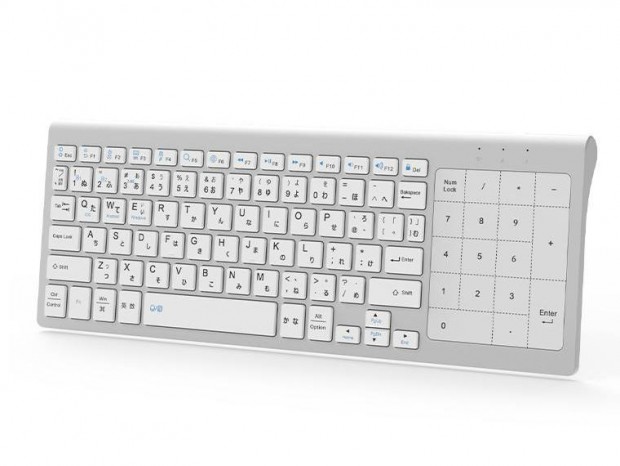 タッチパッド・テンキー一体型の薄型ワイヤレスキーボードがLivelyLifeから
