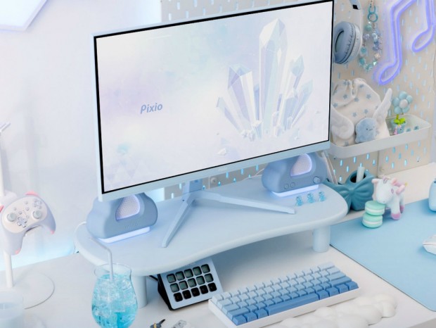 Pixio、全面ラウンドエッジ形状の4色モニタースタンド「PXRS1」シリーズ