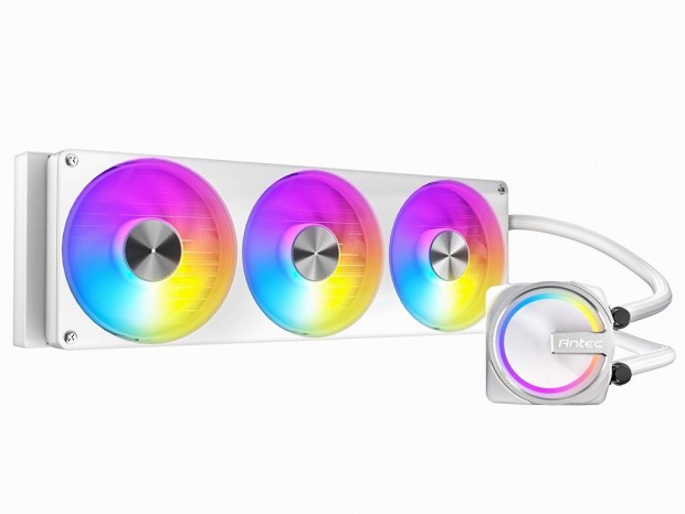サイバー感あるスケルトンフレームヘッドのAIO水冷、Antec「Skeleton Matrix 360 ARGB White」
