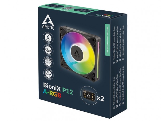 ケーブルを減らしてファン同士を直結。Arctic「BioniX P12/P14 A-RGB」発売