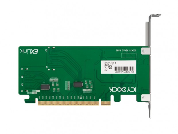 ICY DOCK、帯域幅最大512GbpsのPCIe 5.0対応NVMeカード「EXLink MB308A5」