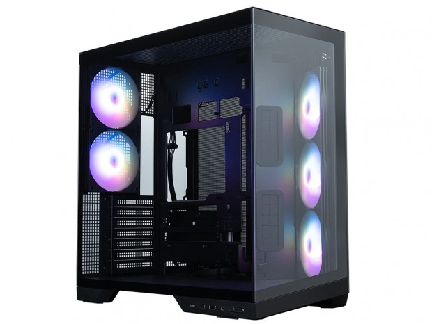 斜め配置の一体型RGBファンが特徴。ZALMANのピラーレスケース「D50」発売
