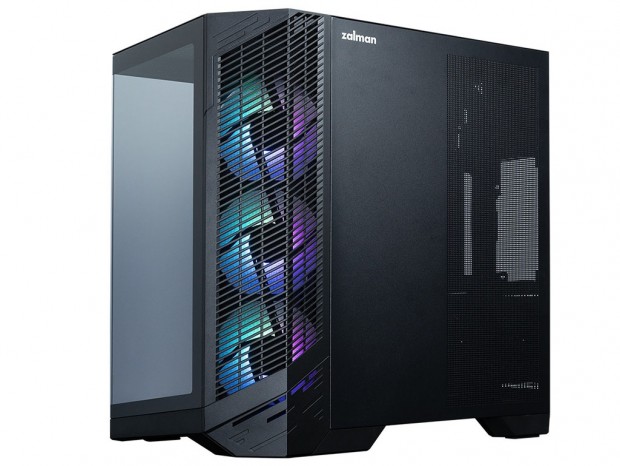 斜め配置の一体型RGBファンが特徴。ZALMANのピラーレスケース「D50」発売