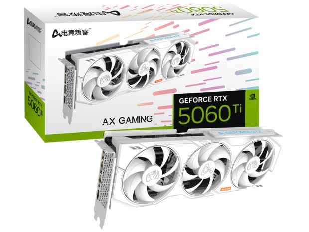 3連ファンで厚さ43mm、AX GAMING「GeForce RTX 5060 Ti X3W PRO 16GB」発表